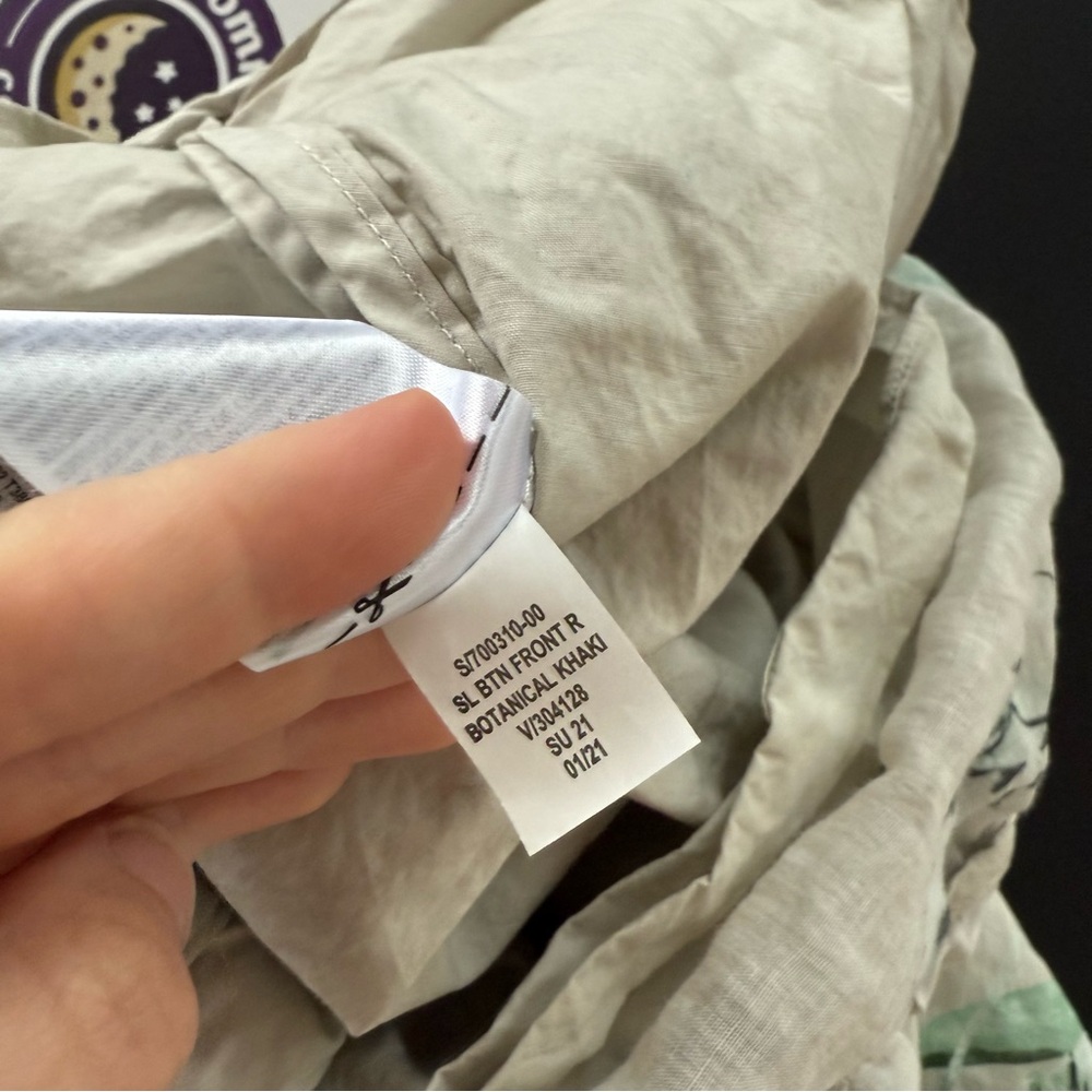 Banana Republic Ramie Button Front Maxi Dress in Khaki Floral - Picture 4 of 16